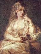 Angelica Kauffmann Portrat einer Dame als Vestalin oil